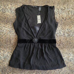 New York & Company cami with sheer blouse XS